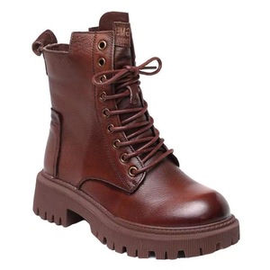 2025 Fashion Designer <strong>Boots</strong> Shoes Black <strong>Women's</strong> Ankle <strong>Leather</strong> <strong>Boots</strong> for Ladies - Product Image 1