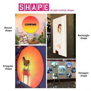 Profil en aluminium Ultra mince haute luminosité rétro-éclairé Led boîte à lumière 32 "rétro-éclairé Led ovale signe boîte à lumière boîte à lumière <span class=keywords><strong>sur</strong></span> le mur - Product Image 2