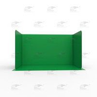 Fond vert personnalisé en forme de U pour la photographie, toile de fond en tissu vert pour la vidéo