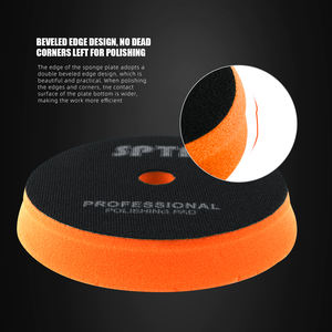 SPTA Tampon de polissage en mousse orange T40 de 5 à 6 pouces à coupe moyenne pour polisseuse de voiture DA/RO pour éliminer les rayures de 2000 grains #   Marques de disques abrasifs - Product Image 6