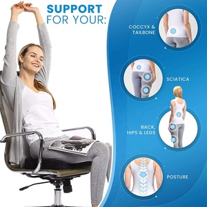 Cojín ortopédico ergonómico de espuma viscoelástica para asiento, cojín de gel para silla de escritorio, coxis y cervicales, venta al por mayor, barato - Product Image 5