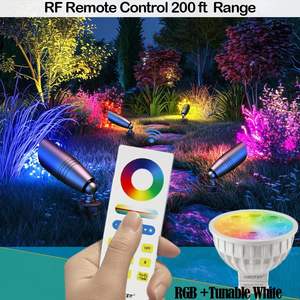 Tuya WiFi RGBCW Smart Garden Light Control remoto Aluminio 12V Cambio de color IP65 Focos de paisaje LED impermeables - Product Image 4