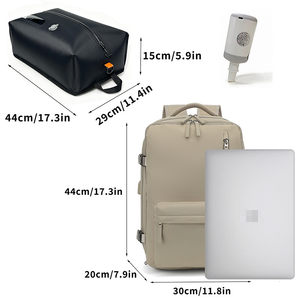 Sac à dos pour ordinateur portable approuvé pour le transport aérien, durable et économique, avec sac de compression sous vide et pompe - Product Image 4