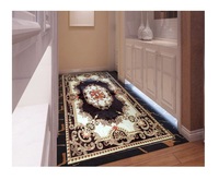 Carrelage de sol en porcelaine cristal personnalisé au design luxueux Motif de carreaux de tapis en céramique 3D