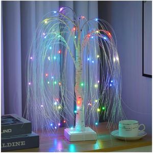 Lampu Pohon Willow Berwarna-warni Dengan Remote Control 2 FT 60 LED USB Lampu Meja Pohon Buatan Dengan Timer Lampu Pohon Buatan Pencahayaan Liburan - Product Image 5