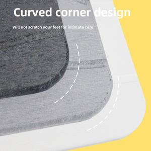Square Hard Diatom Mud Bathroom Foot <strong>Cushion</strong> Fast Drying Diatomite Mat Non-Slip Floor Mat for Toilet <strong>Shower</strong> Room Foot Mat - Product Image 5