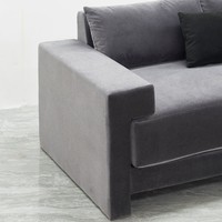 Sofá Moderno de Madera Sólida para Vestíbulo de Hotel, Directo de Fábrica, Sofá Tapizado de 2 Plazas para Habitaciones de Hotel, Dormitorios, Villas y Apartamentos