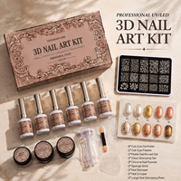Nouveau Kit de Vernis Gel Effet Œil de Chat 5 Couleurs 2026, UV LED Soak Off, Magnétique avec Poudre Chromée pour Salon de Manucure et DIY, OEM