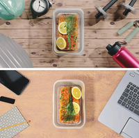 Ensemble de 16 pièces de récipients de rangement pour la cuisine Boîte à lunch en plastique avec couvercle Taille personnalisée acceptée