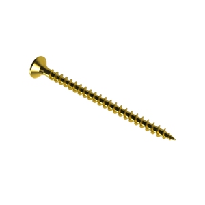 Tornillos de Cabeza Plana de Acero Multiusos para Madera Dura y Aglomerado, Zincados, Métricos - Product Image 1