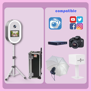 Photomaton <span class=keywords><strong>de</strong></span> pointe léger avec écran tactile 10,1 pouces, trépied et éclairage LED RGB contrôlé par <span class=keywords><strong>application</strong></span> pour événements - Product Image 3
