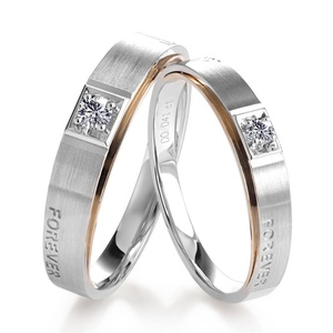 Anillos de Compromiso y Matrimonio de Oro de 18k con Diamantes Naturales, Anillos de Pareja, Alianza de Matrimonio - Product Image 2