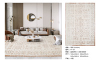 Soft Non-Slip Faux Cashmere Modern Carpet Area Rugs Washable Floral Low Pile Dining Room Girls Kids Nursery Room Rug