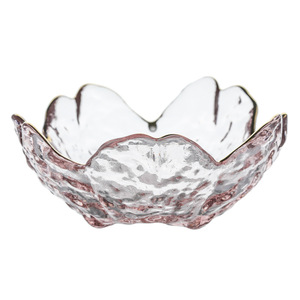 Petite Coupelle en Verre Style Nordique Incrustation Dorée, Bol à Sauce en Verre pour BBQ, Assaisonnement, Trempette, Coupelle Pétale de Fleur, Plat à Assaisonnement en Verre - Product Image 5