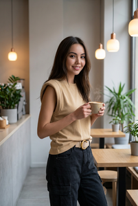 <span class=keywords><strong>T</strong></span>-<span class=keywords><strong>shirt</strong></span> décontracté rayé ample à col rond, haut basique doux pour <span class=keywords><strong>femme</strong></span>, débardeurs, crop tops, couleur unie, vêtements décontractés et sportifs pour l'extérieur - Product Image 3