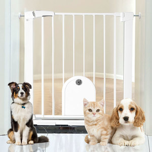 Avec animal de compagnie Barrière de porte pour enfants Fermeture automatique Barrière en métal avec chat Porte pour <span class=keywords><strong>chien</strong></span> Barrière de sécurité pour bébé Barrière de porte d'escalier - Product Image 2