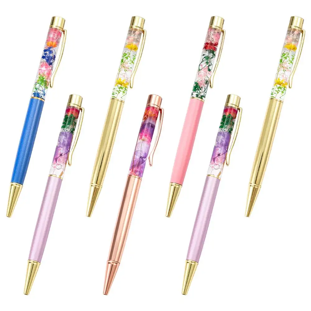 Hohe Qualität Flüssigkeit Blume Stift Förderung Schwimm Kugelschreiber