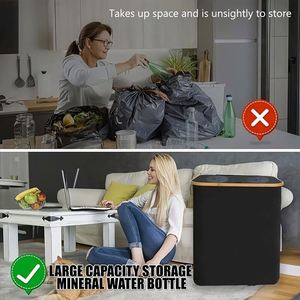 Contenedor de Almacenamiento de 105L para Cocina y Baño, para Clasificar la Basura, Incluye 2 Bolsas de Transporte, Cesto para Ropa Sucia de 150L con Tapa - Product Image 2