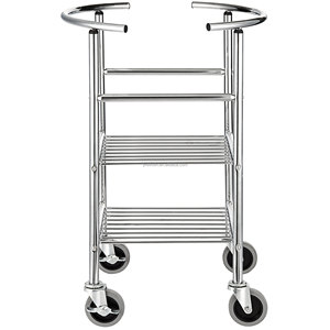 Heavy Duty Movable Stainless Steel Multi Layer <b>Kitchen</b> Storage Rack Organizer With Wheels For Commercial Mixing Bowl - Product Image 4