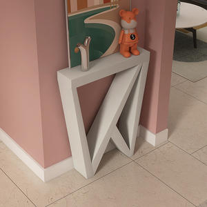 Table <span class=keywords><strong>console</strong></span> nordique moderne personnalisable, design créatif et simple, <span class=keywords><strong>bureau</strong></span> mural d'entrée en bois massif pour la maison, le <span class=keywords><strong>bureau</strong></span> et le salon - Product Image 3