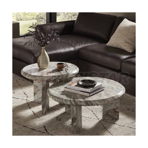 Irregular Shape Natural <b>Marble</b> Coffee <b>Table</b> Stone Center Minimalist Living Room Furniture - Product Image 1