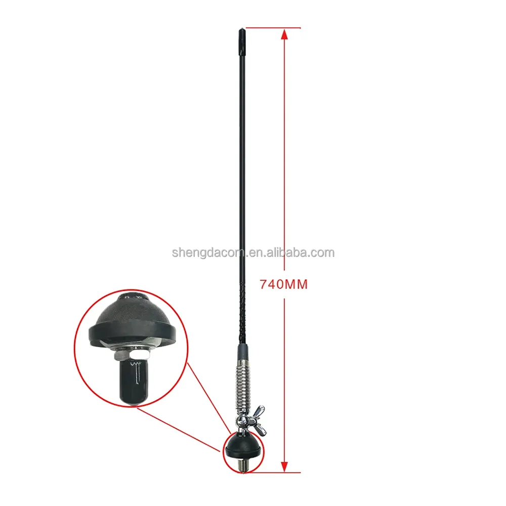 Fornitori di Antenna 27MHz CB impermeabile 740mm antenna mobile con UHF-maschio per segnale radio mobile