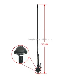 Antenna suppliers 27MHz CB waterproof 740mm mobile antenna with UHF-Male for mobile radio signal