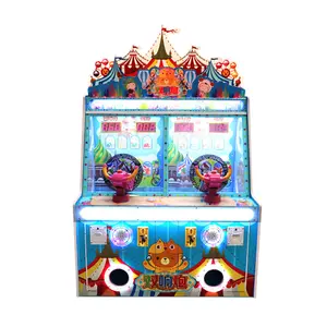 Juegos de Interior para niños Parque de atracciones 2 jugadores Boleto de monedas Redención Lotería o cápsula Máquina de tiro con bolas