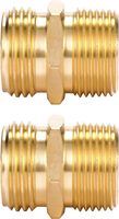 Adaptador de latón macho GHT NPT para manguera de jardín con cabeza hexagonal de 4 pulgadas