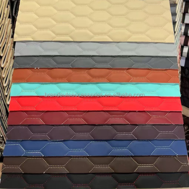 Embossed Waterproof PVC Foam Synthetic Leather Rolls Eco Recyclable Leatherette Soft Foam Backing Automotive Interior Upholstery