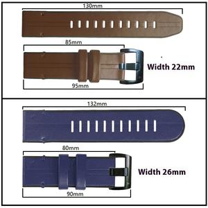 Suministro <span class=keywords><strong>directo</strong></span> de fábrica <span class=keywords><strong>Fenix</strong></span> 6 Band 22mm 5X Banda de piel de silicona 26mm Característica transpirable Hebilla de acero inoxidable para Garmin - Product Image 3