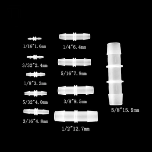 JU 5/16"x1/<b>2</b>" Straight Barb Tube Reducing Connector Plastic <b>2</b> Way I <b>Type</b> Single Sharp Hose Barb Pipe Fitting For Flexible Tube - Product Image 5