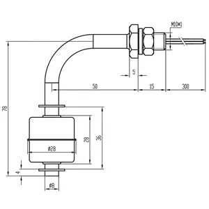 50W Edelstahl Säure Flüssigkeit Niveau Sensoren Ebene schalter Für Abfall Wasser Tank