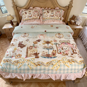 Set Copripiumino Quattro Pezzi in Cotone Egiziano Sunny Textile per Ragazze - Product Image 2