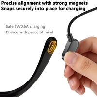 Kabel Pengisi Daya Magnetik Pintar 3 Pin Port Kacamata ke USB A Male Tipe C Male untuk Kacamata AI ROKID BOLON
