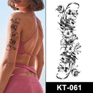 Tatouage temporaire floral sexy pour femmes et filles, personnalisé et en gros, imperméable, de haute qualité, sans danger pour la peau, pour le bras, l'épaule, le dos, le <span class=keywords><strong>pied</strong></span>, la jambe - Product Image 6