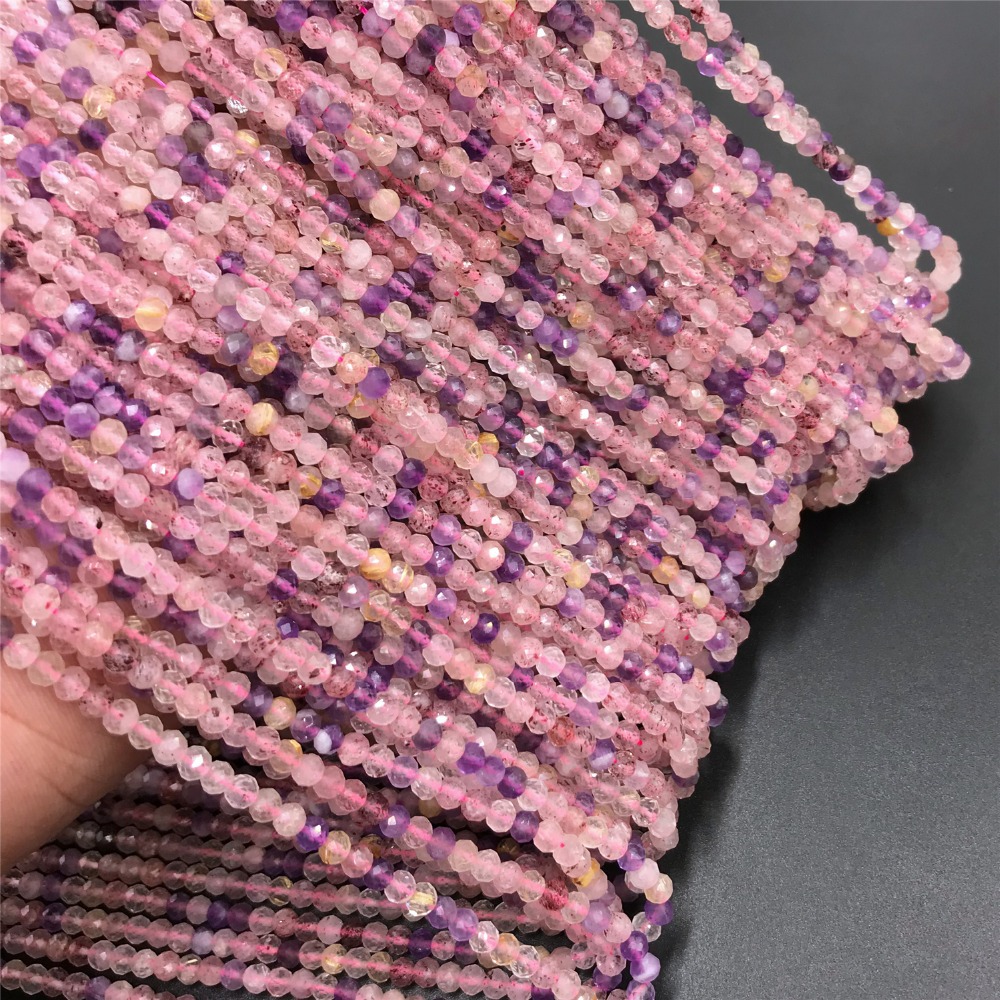 Natural Multi-Color Cut Round Cubic Scattered Bead Gemstone Stone Beads for Jewelry Making for Necklaces Bracelets Earrings