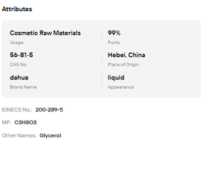 Glicerina Refinada de Grado Cosmético a Granel 99% Inodora, Glicerol Vegetal Líquido Puro en Tambor de 200L para Cosméticos - Product Image 6