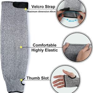 Factory Direct Customizable Level 5 HPPE Cut Resistant Kitchen Work Safety Gloves Durable Anti-Slip <b>Arm</b> <b>Sleeves</b> Washable <b>Arm</b> - Product Image 3