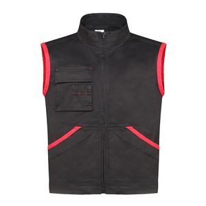 سترة عمل رجالية متعددة الوظائف من البوليستر والنايلون بدون أكمام مع جيوب وسحاب وأشرطة عاكسة للسلامة - Product Image 4