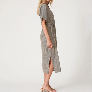 Robe chemise élégante de style plage, col chemise, commande minimum, robe chemise en lin confortable sur mesure - Product Image 2