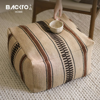 Ferme Jute coussin de sol maison décorative Pouf brodé à la main tabouret pouf salon canapé décor siège coussin repose-pieds