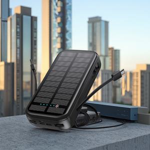 Cargador Solar de Emergencia para Exteriores, 16000mAh PD20W, Batería Externa Multifunción de Gran Capacidad con Cable Integrado - Product Image 6