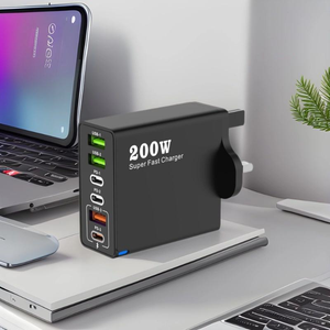 DENIXI 200W C-type <strong>Usb</strong> Wall-mounted <strong>Charger</strong> <strong>Multi</strong>-port Fast Charging Adapter <strong>6</strong> in One Tipe c ChargingCharger - Product Image 3