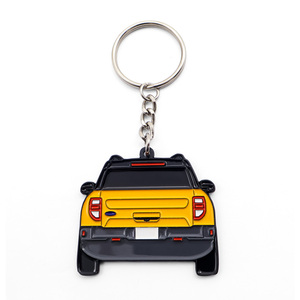 Wholesale <strong>Custom</strong> Cartoon Soft Enamel Waterproof Carabiner <strong>Keychain</strong> 2D <strong>Cool</strong> Car Metal Zinc Alloy with Lanyard Packing Card - Product Image 2