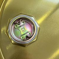 Ember Logam Bulat 20L Dengan Tutup, Ember Industri untuk Cat & Oli Motor, Mendukung Pencetakan Kustom CMYK 4C