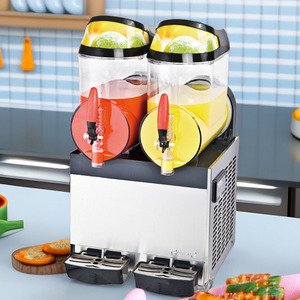 Commercial Frozen Beverage <b>Machine</b> 30L Single Double Triple Cylinder <b>Ice</b> Maker Granita Dispenser AS-Icecream140 Powerful & Quiet - Product Image 5