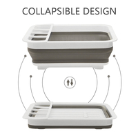 Égouttoir de vaisselle, étagère de séchage Portable, support de rangement de cuisine pliable pour bol de vaisselle, organisateur de vaisselle à domicile
