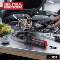 6mm Flexible 360° °   Endoscope industriel articulé WiFi, caméra d'inspection portable pour l'entretien des moteurs automobiles