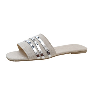 <span class=keywords><strong>Ciabatte</strong></span> piatte da donna con suola morbida stile fatato romano da spiaggia di nicchia Design senst taglie forti comode pantofole da esterno leggere - Product Image 6